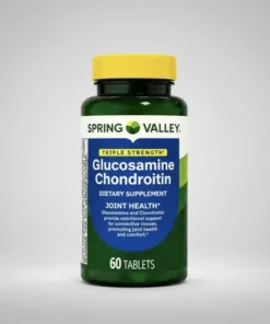 Glucosamina Condroitina Spring Valley - 60 capsulas - Artrite e Artrose