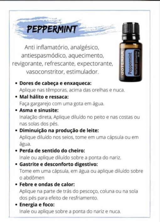 Oleo Essencial Peppermint Doterra (Hortelã-pimenta 15ml) - Imagem 3