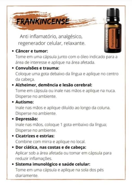 Oleo Essencial frankincense Doterra (Olibano 5ml) - Imagem 3