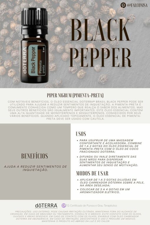 Oleo Essencial Pimenta Preta Doterra (Black Pepper 5ml) - Imagem 3
