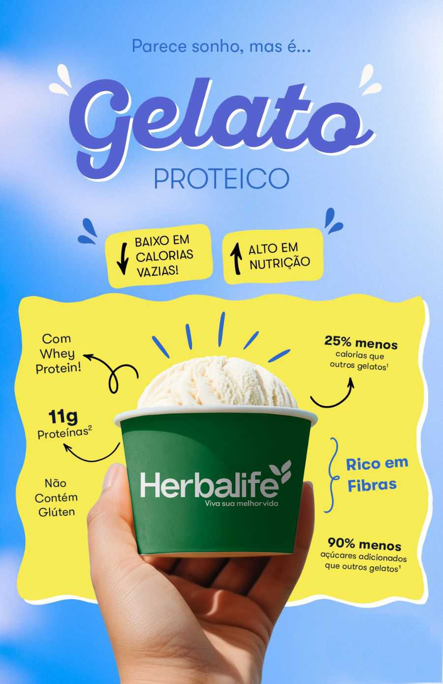 Gelato Proteico Herbalife Baunilha 4 Gelato Proteico Herbalife Baunilha - Imagem 4