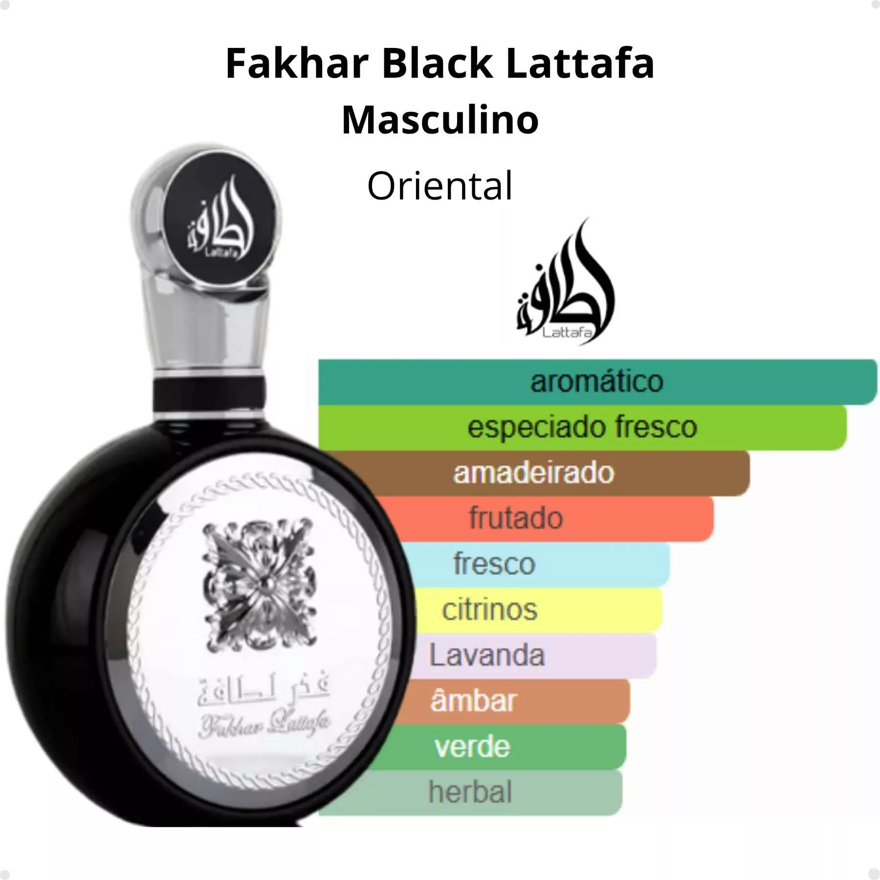 Perfume arabe lattafa fakhar black- Original